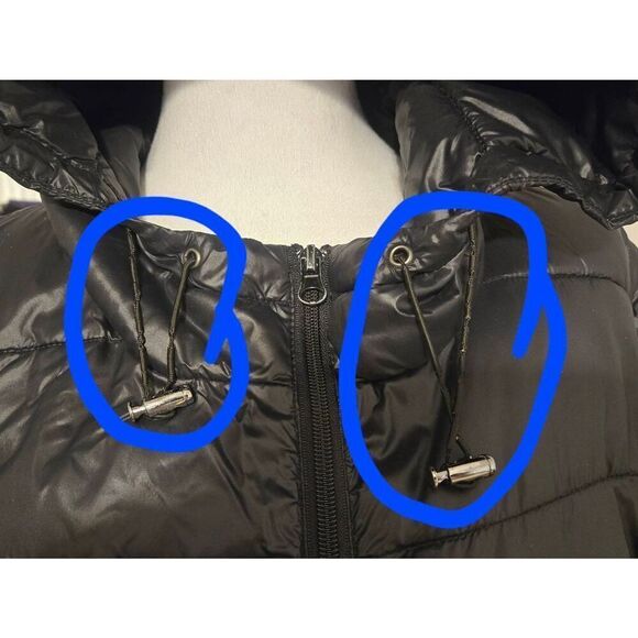 Woman Within Women's Size 2X (26/28) Black Lightweight Hooded Puffer Jacket - Picture 5 of 7